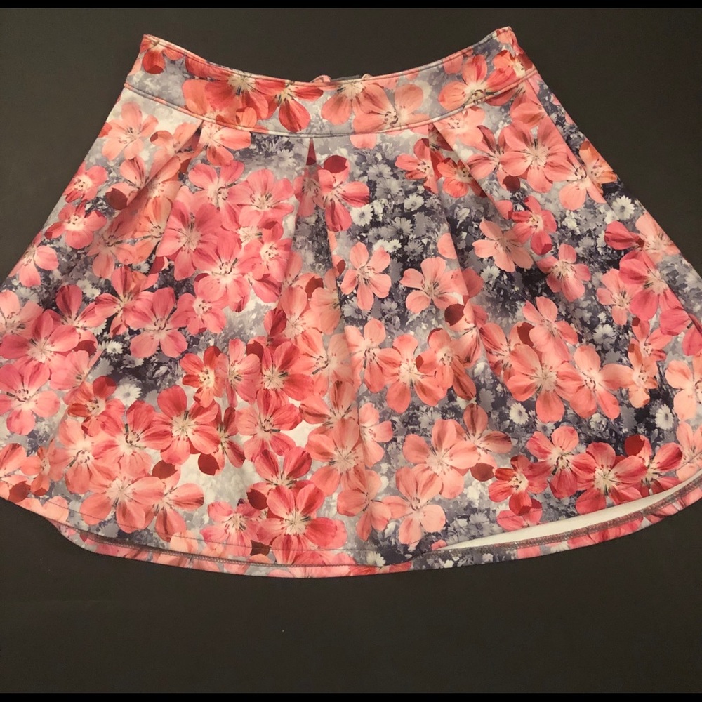 Pink Floral Mini Skirt